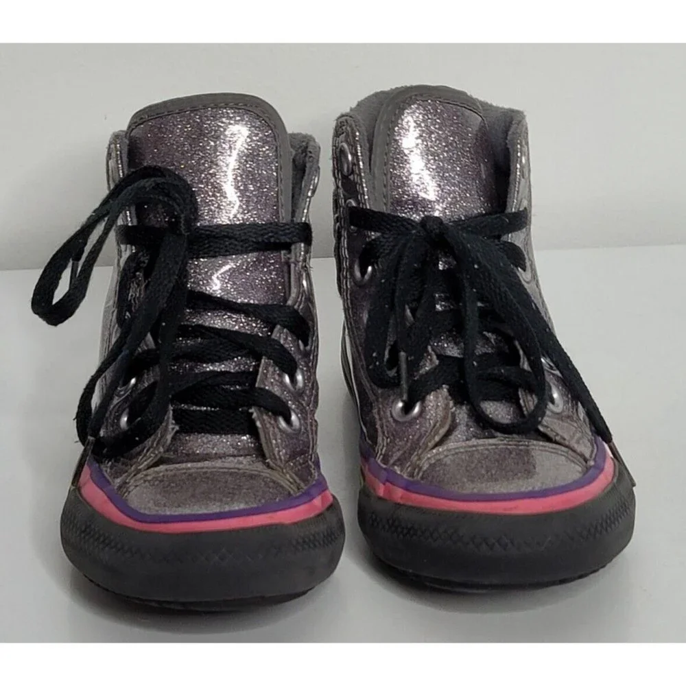 Converse Chuck Taylor All Star Iridescent Glitter Girl Sz 12 High Top Sneakers